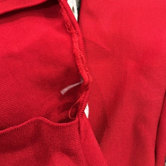 BEBE ✨ Red Body Con bandage Cut Out Bodysuit Size Small S - Picture 6 of 6